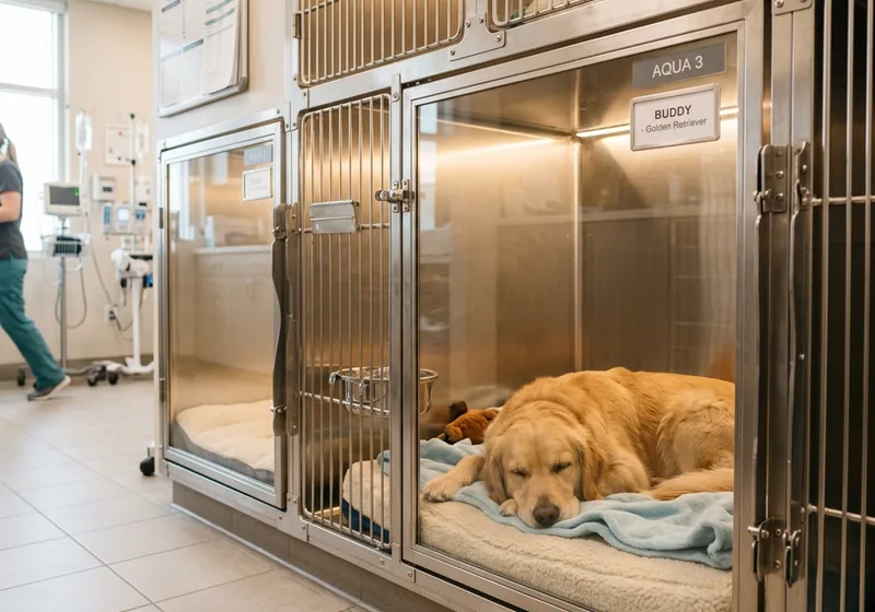 Área de hospitalización veterinaria