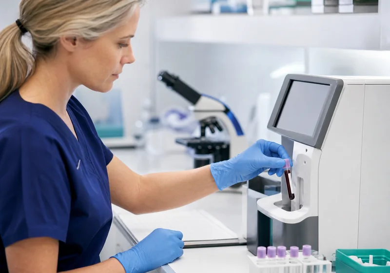 Análisis de muestras en laboratorio clínico veterinario